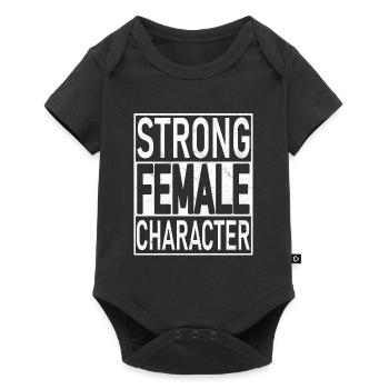 Strong Female Character - Baby Premium short-sleeve bodysuit - black - Front