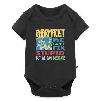 Pharmazeut - Apotheke - Dummheit heilen - Baby Premium Kurzarmbody - Schwarz - Vorne