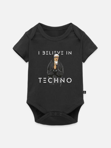 Techno Nun 2 - Baby Premium Kurzarmbody - Schwarz