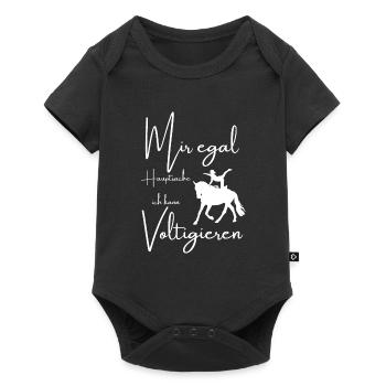 Ich kann Voltigieren - Baby Premium Kurzarmbody - Schwarz - Vorne