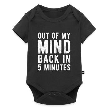 Hors de mon de retour en 5 minutes - Body à manches courtes Premium Bébé - noir - Devant