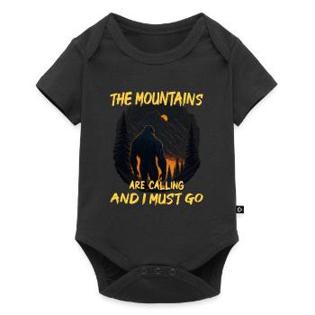 The Mountains Are Calling and I Must Go - Bigfoot - Baby Premium short-sleeve bodysuit - black - Front