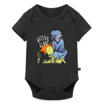 Witch Slap - Halloween Fun - Baby Premium Kurzarmbody - Schwarz - Vorne