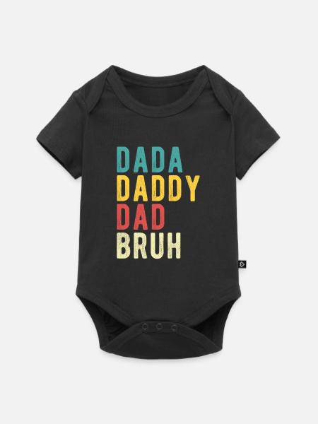 Dada Papa Papa Bruh - Baby Premium Kurzarmbody - Schwarz