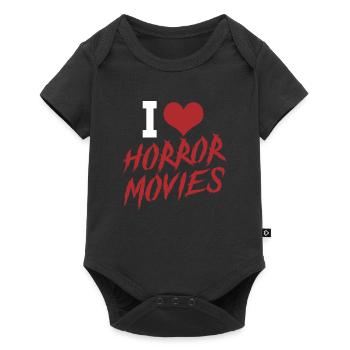 Ich liebe Horrorfilme - Baby Premium Kurzarmbody - Schwarz - Vorne