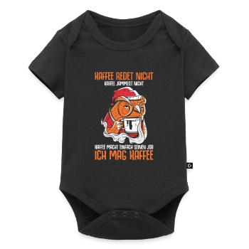 Ich mag Kaffee - Kaffee redet & jammert nicht - Baby Premium Kurzarmbody - Schwarz - Vorne