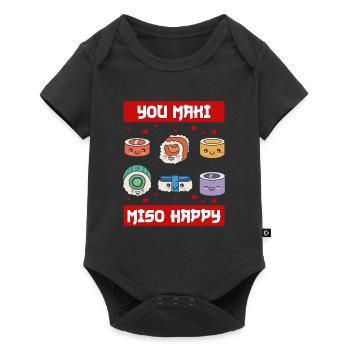 You maki miso happy - Japan Sushi - Baby Premium Kurzarmbody - Schwarz - Vorne