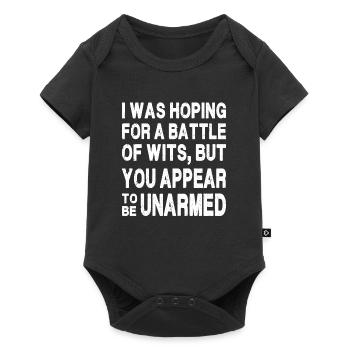I was hoping for a battle of wits - Baby Premium short-sleeve bodysuit - black - Front