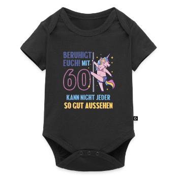 Gut Aussehen zum 60. Geburtstag - Baby Premium Kurzarmbody - Schwarz - Vorne