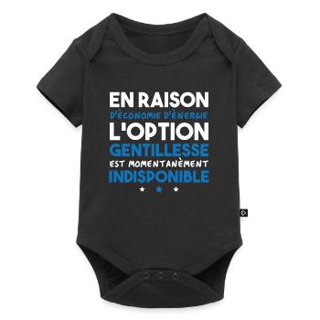 Option gentillesse indisponible - Body à manches courtes Premium Bébé - noir - Devant