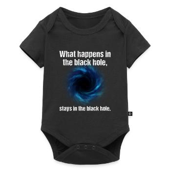 Was im Schwarzen Loch passiert, bleibt im Schwarzen Loch - Baby Premium Kurzarmbody - Schwarz - Vorne
