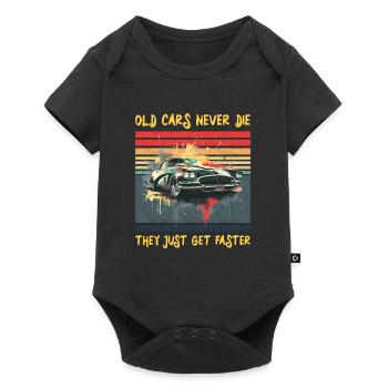 Old cars never die, they just get faster - Baby Premium short-sleeve bodysuit - black - Front