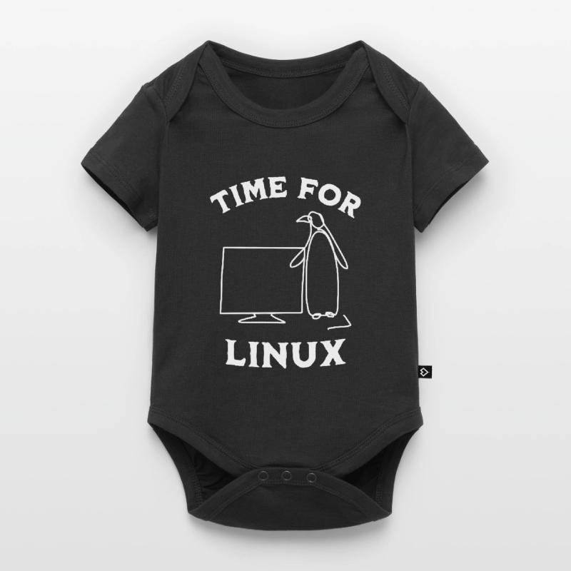 Time for Linux and Open Source Software Baby Premium short-sleeve bodysuit
