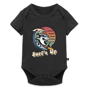 Surfer Shark - Surf’s Up - Body à manches courtes Premium Bébé - noir - Devant