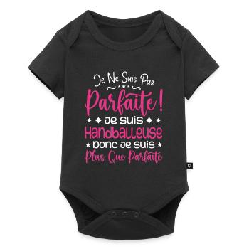 Une Handballeuse plus que parfaite, métier de rêve - Body à manches courtes Premium Bébé - noir - Devant