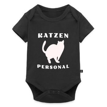 Katzenpersonal - Baby Premium Kurzarmbody - Schwarz - Vorne