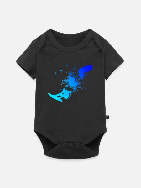 Kitesurfing Women Kitesurf Kitesurfing Kitesurfing Kiting - Baby Premium short-sleeve bodysuit - black