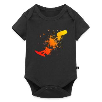 Kitesurfing Kite Men Kitesurfer Kiting - Baby Premium short-sleeve bodysuit - black - Front