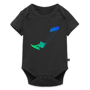 Kitesurf Kitesurf Kitesurfer Kitesurfers Kitesurf Hommes - Body à manches courtes Premium Bébé - noir - Devant