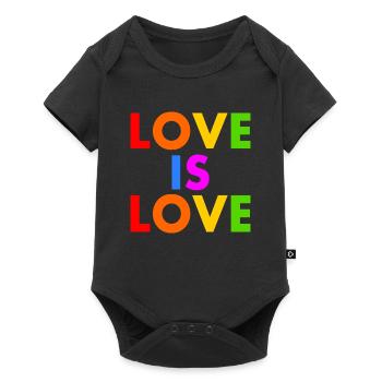 Love is love - Baby Premium short-sleeve bodysuit - black - Front