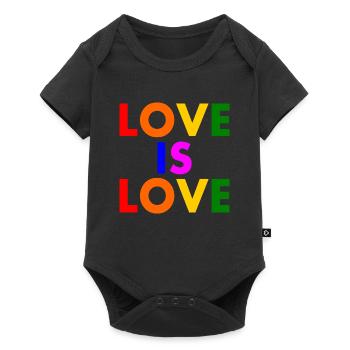 Love is love - Body à manches courtes Premium Bébé - noir - Devant