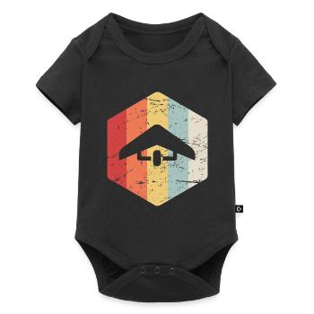 Hanggleiter Drachenflieger Deltasegler - Baby Premium Kurzarmbody - Schwarz - Vorne