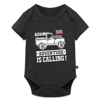 Landy Adventure is Calling - Baby Premium short-sleeve bodysuit - black - Front