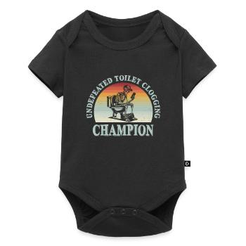 Undefeated Toilet Clogging Champion Skeleton Retro - Baby Premium short-sleeve bodysuit - black - Front