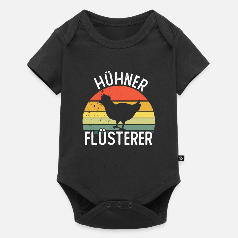 Hühner Flüsterer - Baby Premium Kurzarmbody - Schwarz