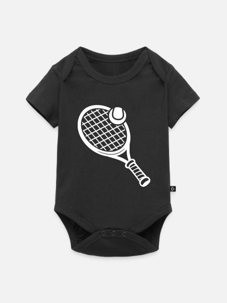 Tennis Racket Tennis Ball Tennis - Baby Premium short-sleeve bodysuit - black