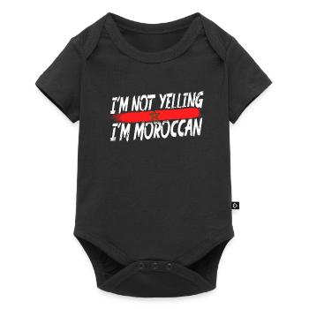 Je ne crie pas que je suis marocain - Body à manches courtes Premium Bébé - noir - Devant