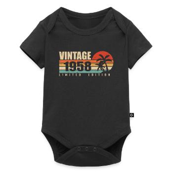 1958 Anniversary year original vintage 1958 - Baby Premium short-sleeve bodysuit - black - Front