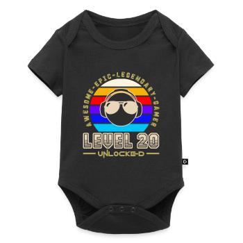 Level 20 - Baby Premium short-sleeve bodysuit - black - Front