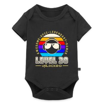 Level 30 - Body à manches courtes Premium Bébé - noir - Devant