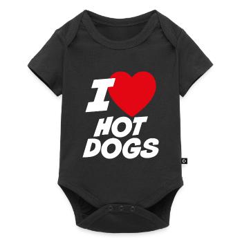 J’adore les hot-dogs - Body à manches courtes Premium Bébé - noir - Devant