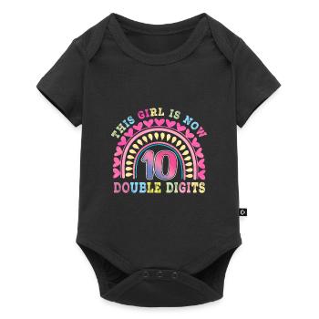 10th Birthday Girl Gift 10th Birthday for Girls - Baby Premium short-sleeve bodysuit - black - Front
