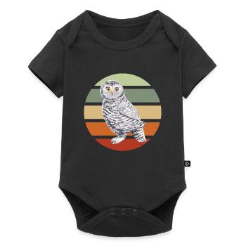 Owl Owl Animal Woody Owl Owl Barn Owls - Baby Premium short-sleeve bodysuit - black - Front