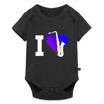 Saxophone Saxophoniste Femmes Hommes Saxophone - Body à manches courtes Premium Bébé - noir - Devant