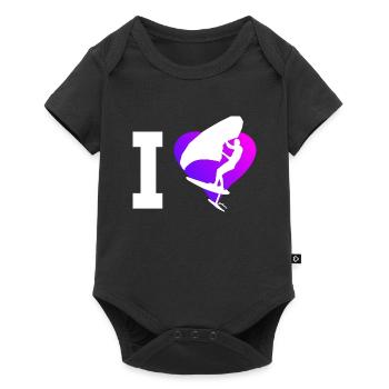 wingsurfen hydrofoil foilwing wingfoil wingsurf - Baby Premium short-sleeve bodysuit - black - Front