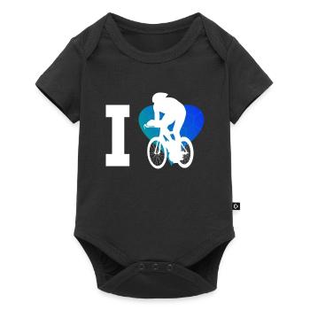 Men's road bike racing women's road cycling - Baby Premium short-sleeve bodysuit - black - Front