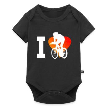 Cyclisme sur route hommes course cycliste vélo de route - Body à manches courtes Premium Bébé - noir - Devant