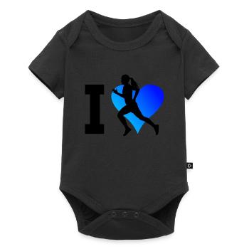 Running Men's Fitness Women's Running Race - Baby Premium short-sleeve bodysuit - black - Front