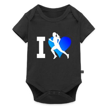 Jogging Jogging Hommes Course à pied Femmes - Body à manches courtes Premium Bébé - noir - Devant