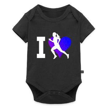 Jogging Running Course Hommes Jogging Fitness - Body à manches courtes Premium Bébé - noir - Devant