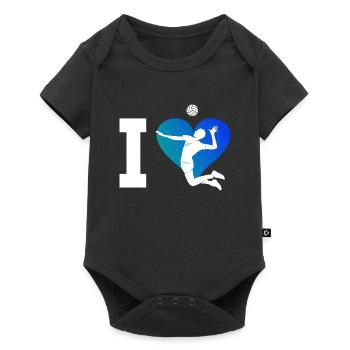 Jeux de volleyball Femmes Volleyball Hommes - Body à manches courtes Premium Bébé - noir - Devant