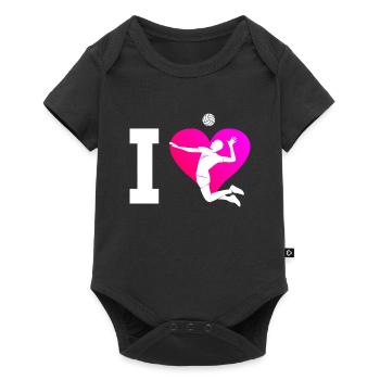 Volleyball Joueuses de volleyball masculin - Body à manches courtes Premium Bébé - noir - Devant