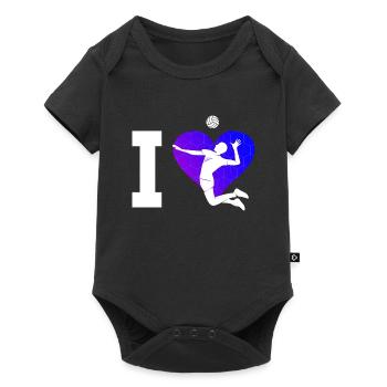 Beachvolleyball Beach Volley Volleyball - Baby Premium short-sleeve bodysuit - black - Front