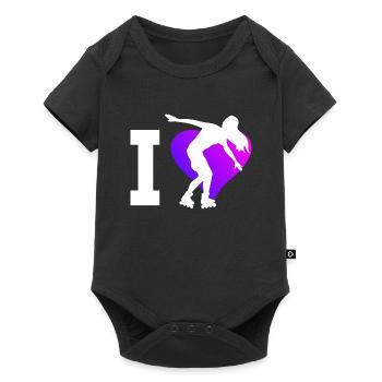Rollschuh Roller Skates Roller Skating Rollschuhla - Baby Premium short-sleeve bodysuit - black - Front