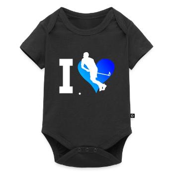 Hockey Salibandy Floorball Unihockey Innebandy - Baby Premium short-sleeve bodysuit - black - Front