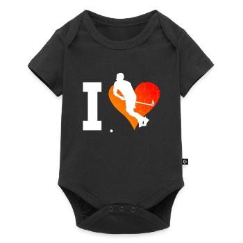 Floorball Floorball Jeux Hommes Femmes Floorball - Body à manches courtes Premium Bébé - noir - Devant